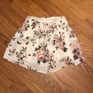Floral skirt.